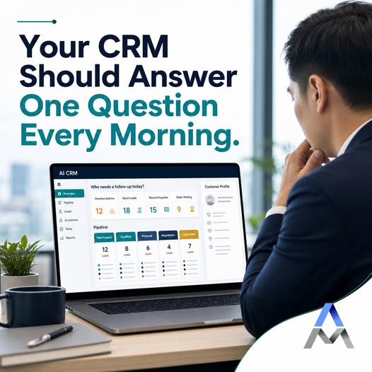 AI CRM Singapore dashboard showing daily sales follow-up priorities