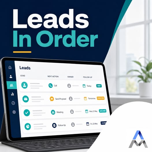 AI customer service dashboard keeping leads and follow-up actions in order